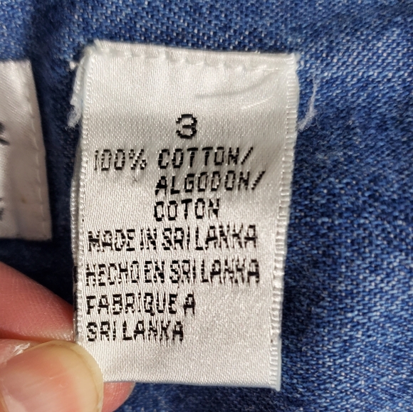 90s Villager Sport Denim Jacket Shirt Sz 3 ~ Pre-Owned With Removable Collar - Picture 12 of 16